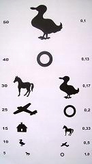 Офтальмологическая доска Dali Snellen