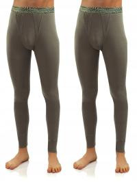 Sesto Senso Męskie kalesony Bawełniane termiczne 2sztuki Zielone