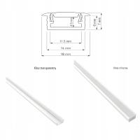 Profil wpuszczany wąski, niski 14 x 6 mm biały