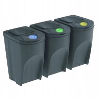 КОНТЕЙНЕРЫ ДЛЯ МУСОРА 3X35L СЕРЫЙ КАМЕНЬ