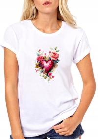 Модная футболка Женская футболка с принтом сердце м