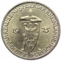 3 REICHSMARK WEIMAR 1925 -A- 1000 LAT NADRENII 2
