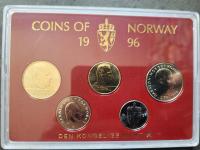 NORWEGIA ZESTAW MENNICZY 5 MONET W PLASTIKU 1996 ROK RARYTAS