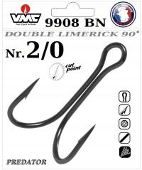 10 x VMC 9908bn NR. 2/0 двойной якорь для приманки