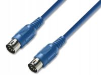 Kabel DIN - DIN Adam Hall K3MIDI0075BLU 0,75 m