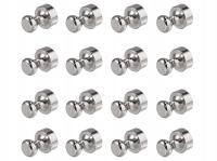 MAGNES NEODYMOWY NA TABLICĘ LODÓWKĘ 16 SZT 12X16mm BIUROWE DO SZKOŁY SREBRO