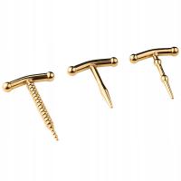 LUKSUSOWE ZATYCZKI DO CEWKI MOCZOWEJ ZE STALI NIERDZEWNEJ, ZŁOTE, 3 SZT.