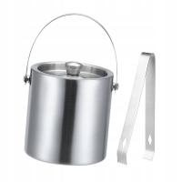 Wiaderko na lód Wygodny uchwyt do przenoszenia Wszechstronny z pokrywką i szczypcami 1.6L