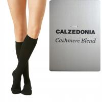 CALZEDONIA Podkolanówki czarne ciepłe długie skarpetki Modal Kaszmir 37-39