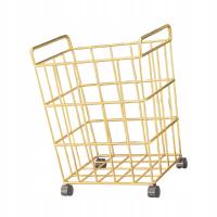 Rolling Sports Ball Storage Cart Sport Equipment Organizer Gold M