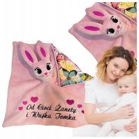 KOCYK Z IMIENIEM KOCYK NIEMOWLĘCY DLA NIEMOWLĄT PERSONALIZOWANY MINKY