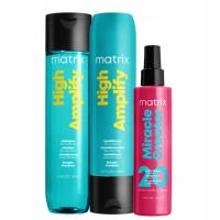 Matrix High Amplify Szampon do włosów zwiększający objętość, Odżywka, Spray