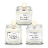 Zestaw swiec 3szt. Świeca sojowa zapachowa swiąteczna 3*120ml