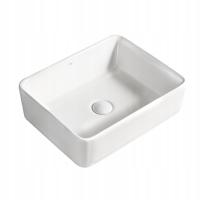 UMYWALKA NABLATOWA CERAMICZNA PROSTOKĄTNA LUXO BIAŁY POŁYSK 48x37 NA BLAT