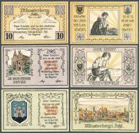 Зембице - Munsterberg - набор из 3 подарочных сертификатов 1921
