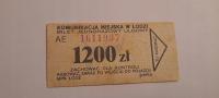 BILET MPK ŁÓDŹ 1200zł (AE)