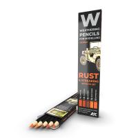 AK INTERACTIVE 10041 Weathering Pencils SET Rust & Streaking: Effects