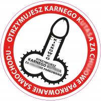 Naklejka karna za złe parkowanie 500 szt.