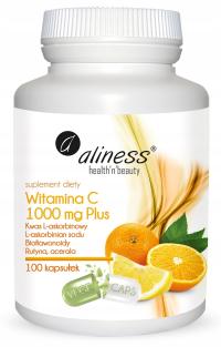 Aliness Witamina C 1000 RUTYNA ACEROLA BIOFLAWONOIDY ODPORNOŚĆ VEGE 100kap