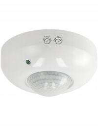 Czujnik Ruchu LED Sufitowy 1200W 360st Z Regulacją Na Podczerwień Natynkowy