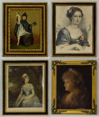 STARE OBRAZY PORTRETY OLEJ / LITOGRAFIA, ANTYK VINTAGE