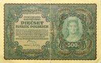 Польша банкнота - 500 польских марок 1919-Ядвига