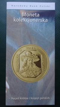 Folder 100 zł 1999,WŁADYSŁAW IV WAZA,stan I