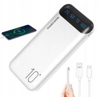 MINI POWER BANK 5000mAh KIESZONKOWY POWERBANK PRZENOŚNA ŁADOWARKA PORT IPHONE BIAŁY