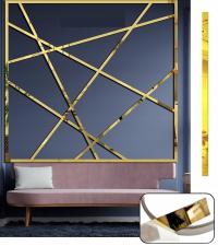 Декоративная полоса стены самоклеящаяся золотая отделка металл 2x244cm