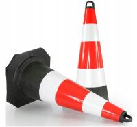 Pachołek Drogowy Ostrzegawczy Odblaskowy Gumowy Słupek Odblask 46 cm