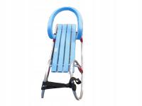 Sanki dla dzieci piankowe Fommy niebiesko-srebrne, BARANEK z oparciem