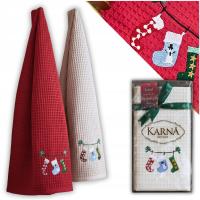 2 Świąteczne ściereczki kuchenne zestaw 40x60 komplet na prezent NUEVO V2