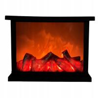 KOMINEK LAMPION LED IMITACJA OGNIA 3D USB BOŻE NARODZENIE PREZENT WYS.21 CM