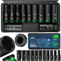 Zestaw nasadek udarowych 11 szt. 1/2