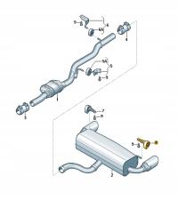 Volkswagen OE 8R0253144B wieszak układu wydechowego