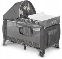 Lionelo Sven Plus - Wielofunkcyjne łóżeczko turystyczne | Grey scandi