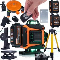 LASER KRZYŻOWY POZIOMICA 360 16L STATYW WYZNACZANIE SKOSÓW 2x AKU USB