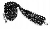 Широкий колье черный граненый воротник ожерелье подарок Jablonex