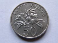 SINGAPUR SINGAPURA 50 CENTS 1991 ROK !!!!!!!! 0055
