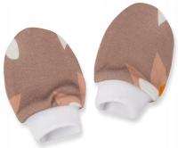 ŁAPKI NIEDRAPKI RĘKAWICZKI DLA NIEMOWLĄT BAWEŁNA PRINT