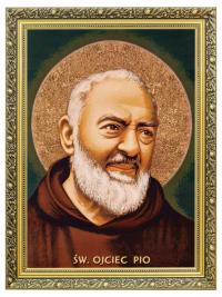 Święty Ojciec Pio Piękny Obraz CANVAS 60x80