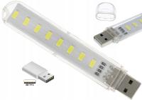 Lampka USB ACS 5V USB 8LED ciepłe