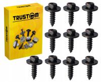 10X монтажный винт шпилька винт арка крышка бампер пластина черный 5, 5x19