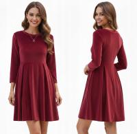 YX SHEIN SUKIENKA WELUROWA DAMSKA BORDOWA MINI NA ŚWIĘTA WIGILIE S Ł6C