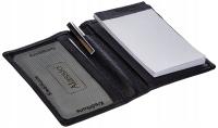 ALASSIO 43065 Etui na Notatnik Wykonane ze Skóry w Kolorze Czarnym OPIS!