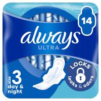 Podpaski higieniczne Always ULTRA DAY & NIGHT ze skrzydełkami 14 szt.