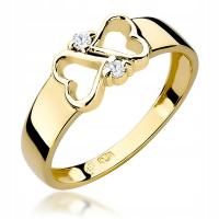 Обручальное кольцо злотый 585 бриллиантов 0.04 ct