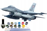 Модель F - 16 польский ястреб для склеивания краски, клея, кисти