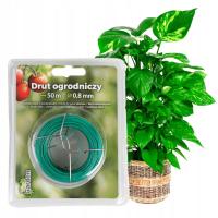 Drut Ogrodniczy Elastyczny Wytrzymały do Podwiązywania Roślin 50mb/0,8mm