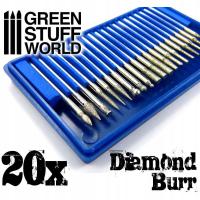GSW 1446 Diamond Burr Set with 20 tips (diamentowe wiertła)